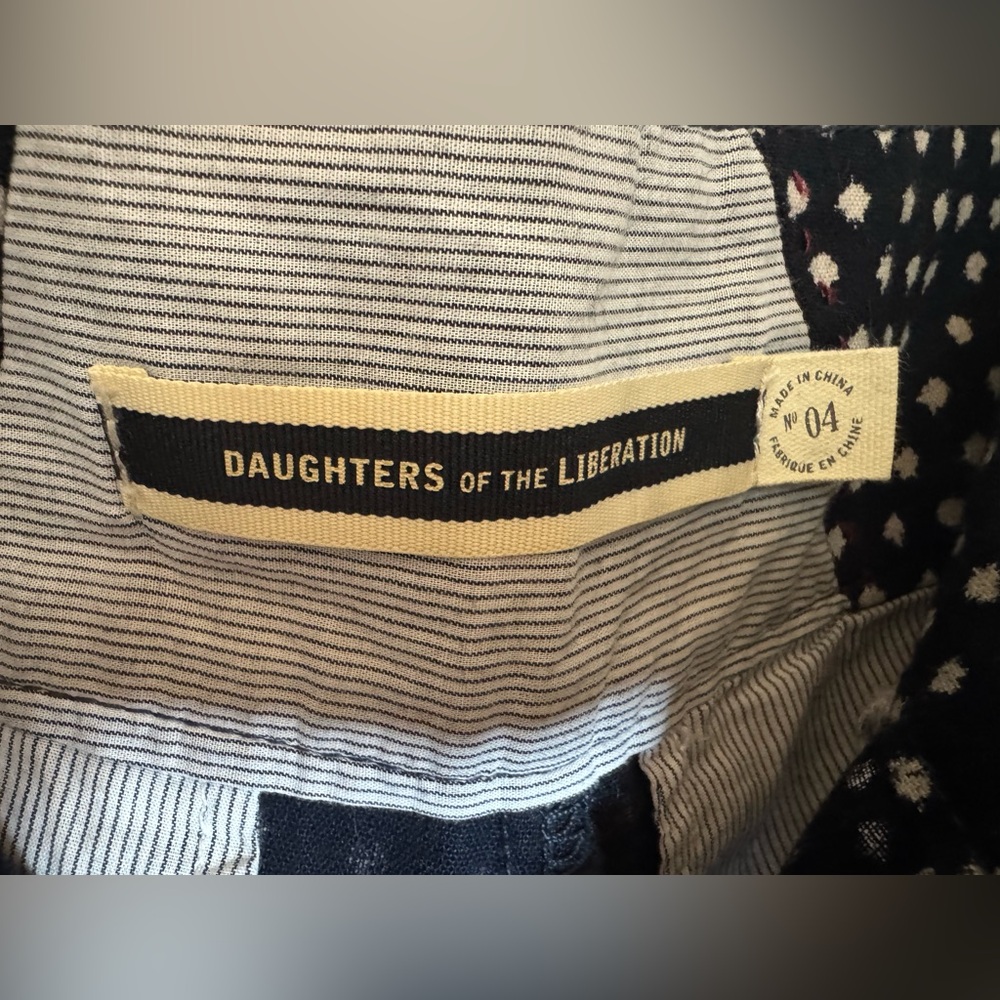 Anthropologie Daughters of the Liberation Black Linen‎ Blend Shorts Size 4 - Picture 8 of 10
